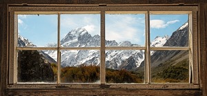 Photography: “Mount Cook, Stocking Stream Shelter” Blockmounted Giclee on Canvas by Stuart Clook