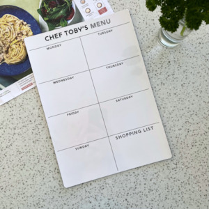 Magnetic Planners Organisers: Meal Planner Portrait Monochrome