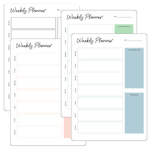 Magnetic Planners Organisers: Weekly Planner Pastels Portrait