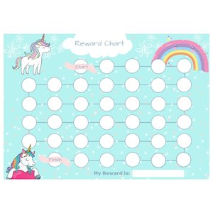 Kids Charts: Unicorn Theme Star Charts