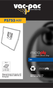 Products: Vac-Pac M50 Microply Vacuum Cleaner Bags