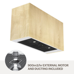 Products: Amore UMLUCIA6B-M9 Lucia Black 600mm Undermount Rangehood with External Motor
