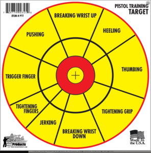Handguns: Pistol Training Target - 6PK