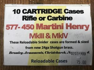 Black Powder Firearms And Accessories: Martin Henry 577/450 Cartridge Cases