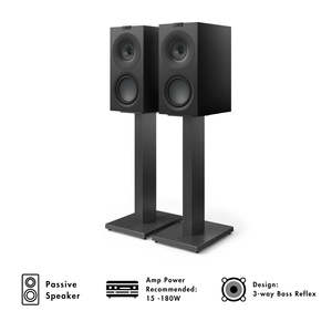 KEF Q Concerto Meta Bookshelf Speakers and KEF SQ1 Floor Stand Bundle
