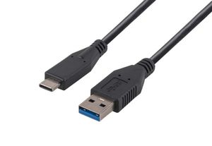 1M USB 3.1 USB-C Male to USB-A Male Cable. Black Colour Up to 10G Data Transfer Speed