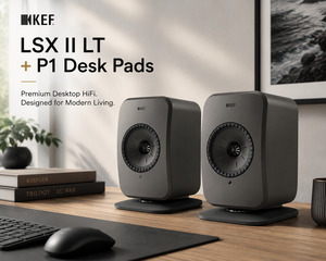 KEF LSX II LT + KEF P1 Desk Pad Bundle