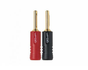 QED Screwloc ABS 4mm Banana Plugs, Pair