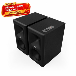 Klipsch: Klipsch The Fives II Dolby Atmos Powered Speakers (FREE Klipsch R-8SW Subwoofer valued at $599)