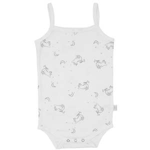 Organic Cotton Singlet Bodysuit - Fox Grey