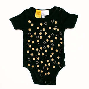 Summer Clearance: Confetti Onesie Black