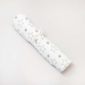 Organic Cotton Cot Blanket - Grey Star