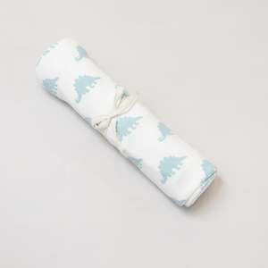 Winter: Organic Cotton Cot Blanket - Dinosaur