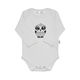 Organic Cotton Bodysuit - White with Grey Owl