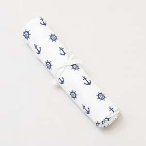 Winter: Organic Cotton Cot Blanket - Nautical