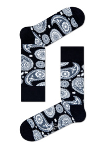 Socks - Paisley Black/White