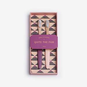 Magpie S Nest: Bamboo Toothbrushes - Plum & Peach