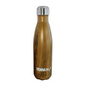 Stainless Steel Drink Bottle 500ml - Wood