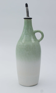 Green & White Oil Bottle – Magpie Art Studio – Mike Hooton