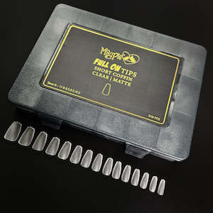 Magpie Full On Tip System: FULL ON TIPS SHORT COFFIN CLEAR