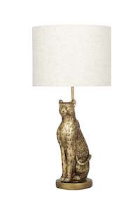 Kruger Leopard Table Lamp w Fabric Shade