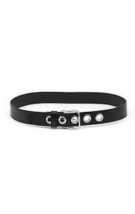 PAULA RYAN Eyelet Leather Belt