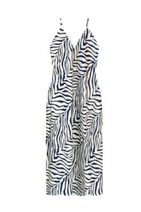 BY NATALIE Lady of the Night Dress - Zebra Navy