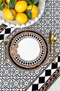 MAGPIE HOME Gold Bamboo Knife, Fork & Dessert Spoon (Set of 3)