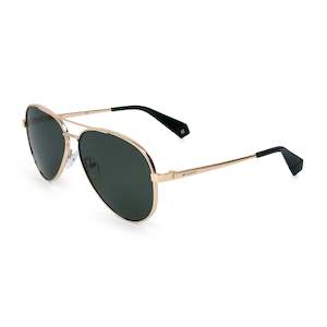 Polaroid - Gold & Black Aviators