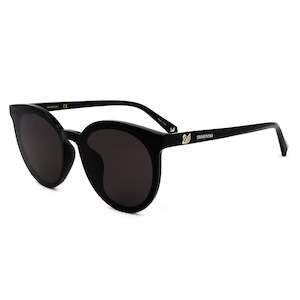 Sunglasses: Swarovski - Oversized Black Sunglasses