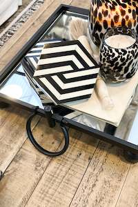 Magpie Home: MAGPIE HOME Hexagon Inlay Box + Coasters - Black