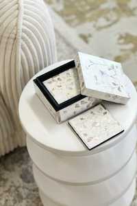 MAGPIE HOME Mother of Pearl Inlay Box + Coasters - Off White