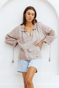 I Am Pylgrym: I AM PYLGRYM Santorini Top - Latte