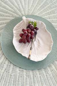 Melamine: Stemmed Cabbage Leaf Melamine Platter 30cm