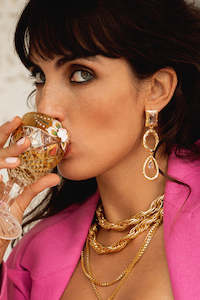 MOUNTAIN & MOON Carla Earring Aquamarine & White Topaz