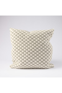 Eadie: Gambit Cushion - White/Pistachio 50x50cm