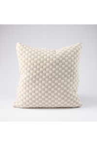 Eadie: Gambit Cushion - White/Silver 50x50cm