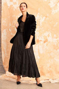 Kamare: KAMARE - Crushed Skirt Black