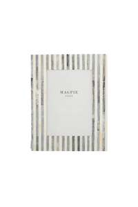 Riviera Bone Inlay Frame 5x7 Grey/Natural