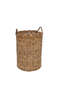 Storage Boxes Baskets: Rope Top Basket - Small - Natural