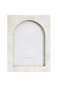 Cream Arched Bone Inlay Photo Frame - 5 x 7