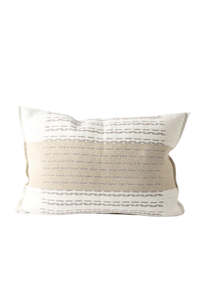 Cushions Throws: Hagen Cushion - Off White/Slate -  40x60cm