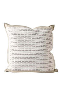 Cushions Throws: Large Hagen Cushion - Off White/Slate - 60cm