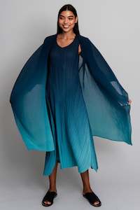 ALQUEMA Collare Coat - Twilight Blue to Peacock