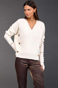 Sweaters: LAUREN VIDAL Dylan Sweater - Ecru