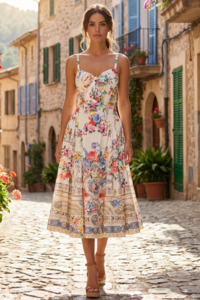 Camilla: CAMILLA Ballerina Midi Dress - I Left My Heart In Granada