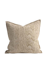 EADIE Large Lowan Cushion - Natural/Chocolate