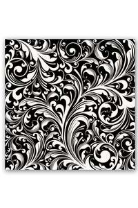 MICHEL DESIGN WORKS Luncheon Napkins - Black Florentine - Pack of 20