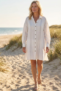 New Arrivals Fashion: EADIE Carter Fundamental Shift Dress - Off White