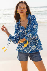 I Am Pylgrym: I AM PYLGRYM Santorini Top - Amalfi Print